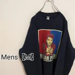 E90【US輸入】HASAN PIKER　スウェット【メンズМ】ブラックネイビー