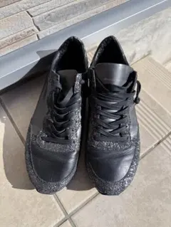 フィリップモデル　ブラックレザースニーカー