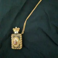 香水瓶ネックレス ゴールドチェーン付き