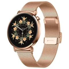 スマートウォッチ　ローズゴールド　替えバンド付き　1.32インチ　防水　スポーツ