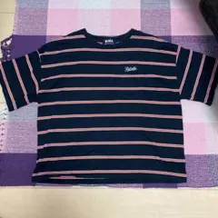 RNA✩マルチボーダーTシャツ　黒　赤　オーバーサイズのサムネイル