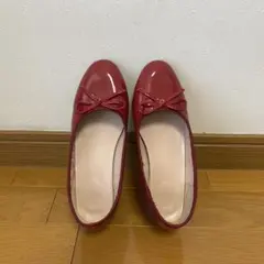 パンプス バレエシューズ レッド