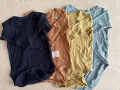 UNIQLO あり　長袖ボディスーツ 80サイズ 4色セット