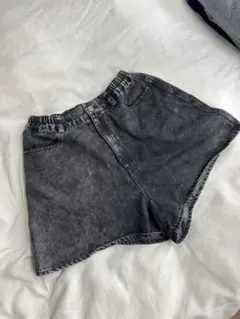 ダークグレー ハイウエストショートパンツ L