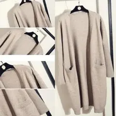 爆売れ ポケット付きロングガウンカーディガン カラー選べます♪