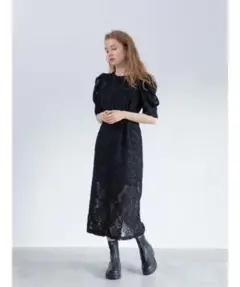 オケージョンドレス　Ayla half sleeve lace dress