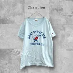 チャンピオン Tシャツ カレッジロゴ ライトブルー カジュアル ゆったり Mのサムネイル