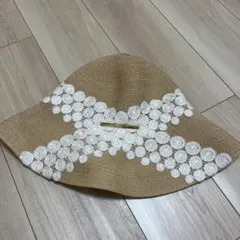 Athena New York（アシーナニューヨーク） フラワー刺繍の麦わら帽子