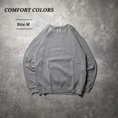 COMFORTCOLORS無地スウェットトレーナー鬼フェードスミクロ炭黒短丈M