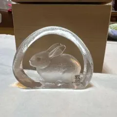 マッツジョナサン ガラス　置物　ウサギペーパーウエイト うさぎ