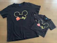 親子リンクコーデ　ミッキー Tシャツセット 大人 L 子供 80のサムネイル