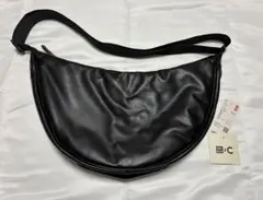 【新品未使用】UNIQLO C レザータッチラウンドバッグ