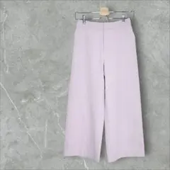 エスプリドール クロップド ワイドパンツ S 麻混 ピンク 綺麗め