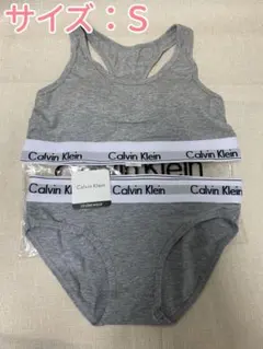 Calvin Klein グレー ブラ＆ショーツセット Sサイズ③