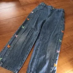 ANAP KIDS デニムパンツ 130cm 蝶々刺繍　アナップのサムネイル