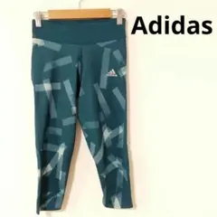 Adidasアディダス　美品☆ヨガトレーニングハーフパンツ  グリーン　S