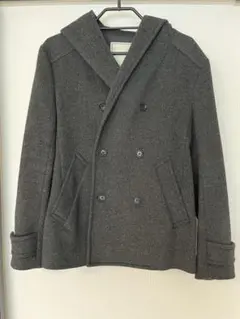 グレー　ダブルブレスト ピーコート