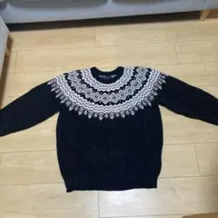 ノルディック柄 クルーネックニット セーター