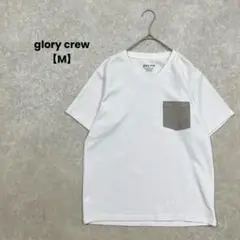 glory crew ポケット付き半袖Tシャツ　白【M】シンプル　カジュアル