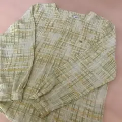 TRESSE 長袖 ブラウス チェック柄 레트로 80s