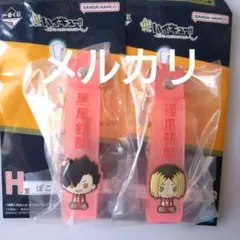 ハイキュー　くじ　Ｈ賞　ぽこっとチャーム　黒尾鉄朗　狐爪研磨