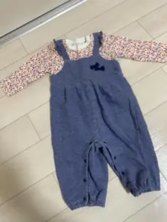 デニム風☆カバーオールロンパース サイズ80