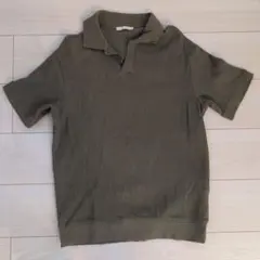 夏にぴったり!! ZARA カーキ リブポロシャツのサムネイル
