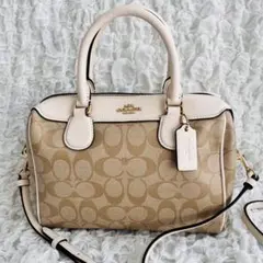 極美品 コーチ 2way ショルダーバッグ ミニボストン ベネット サッチェル