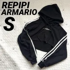 REPIPI ARMARIO レピピ アルマリオ クロップドパーカー S 黒