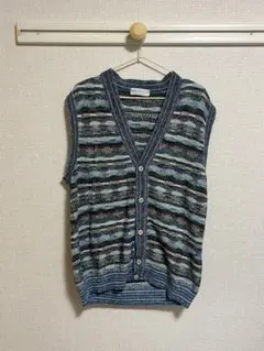 fantasie di Settembre ストライプノースリーブベスト