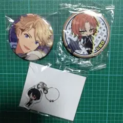 あんスタ 缶バッジ 凛月 嵐 レオ グラスチャーム