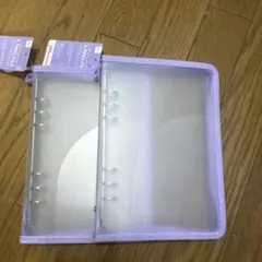 ダイソー 6リングファイル A5パープル　2冊 シール帳 大人気