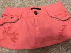 セシルマクビー デニム ショートパンツ オレンジ