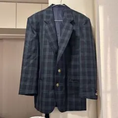 used テーラードジャケットグリーンチェック