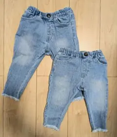 BREEZE ライトブルー　デニム　フリンジ