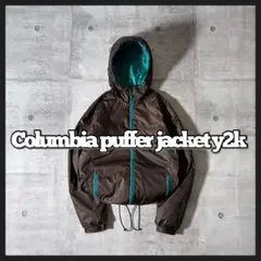 Columbia フーデッド パファージャケット ドローコード 短丈 y2k