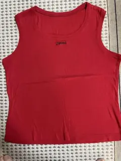 赤いスリーブレスタンクトップ Spool 新品未使用　綿100