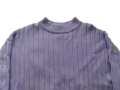 w closet 薄紫 ストライプ モックネックニット 長袖 ダブルクローゼット