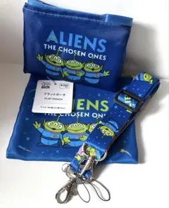 新品未使用　ポーチ　ストラップ　エコバッグ トイストーリー リトルグリーンメン