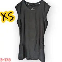 美品良品Nike DRI-FITナイキブラックノースリーブ XSスポーツメッシュ