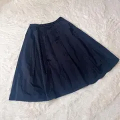 【アーバンリサーチドアーズ】 フレアスカート プリーツ加工 ブラック