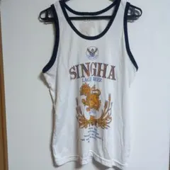 SINGHA LAGER BEER タンクトップ ホワイト XL