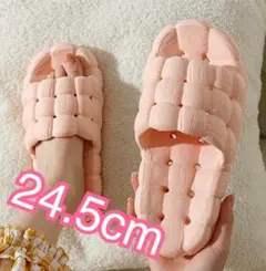【新品】柔らか素材 排水穴付きスリッパ シャワーサンダル ピンク/24.5㎝のサムネイル