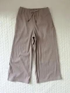 GU リブプルオンワイドフレアパンツ 120cm