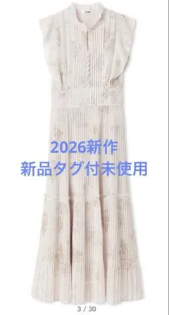 新品未使用タグ付 SNIDEL Sustainableプリーツプリントワンピース