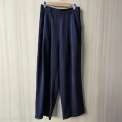 LEPSIM タック ワイド パンツ ネイビー M