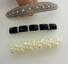 バレッタ　ヘアアクセ3点セット