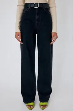 MOUSSY HW 90S BLK STRAIGHT