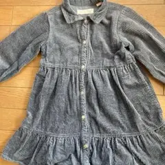 ZARA ワンピース　コーデュロイ　ネイビー　4.5歳　110