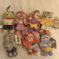 香港ディズニーランド　ダッフィーアンドフレンズ　ぬいぐるみキーホルダーセット